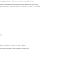Los productos de limpieza comerciales para desinfectar y blanquear la ropa contienen hipoclorito de sodio o