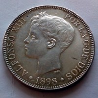 Tengo un moneda con error o esta falsa 5 pesetas ALFONSO XIII1889 SG.V como posible este