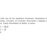 Determinar si las siguientes sucesiones son o no decrecietes
