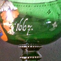 Identificación de una copa de cristal antigua.