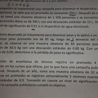 Desarrollar ejercicio estadístico con pruebas de hipótesis