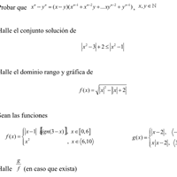 Resolver los siguientes ejercicios de calculo 1