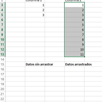 Arrastrar una columna para indicar un dato de diferentes hojas
