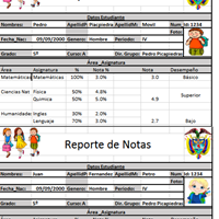 Dar Formato a reporte de calificaciones en fpdf y php con bd mysql