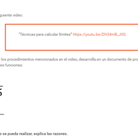 “Técnicas para calcular límites” https://youtu.be/ZIh34mB_J0Q , la solución de las siguientes funciones: