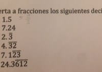 ¿Como convertir en fraccion a los siguientes decimales?