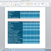 ¿Para qué ahorrar? Tabla con ingresos, egresos y saldos