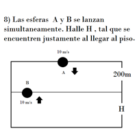 ¿Cómo resolver este problema de Caída de esferas MRUV?