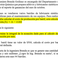 Problema de aplicación de las integrales