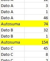 Macro para Autosumar Varios Grupos de Filas