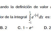 Usando la definición de valor absoluto, elvalor de la integral es