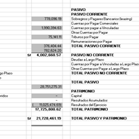 Quiero saber cual es la inversión en el estado de resultados o balance general, para poder hallar el ROI