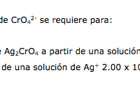 Que concentración se requiere para iniciar precipitación