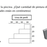 A pintar la escalera: Se desea pintar la escalera de la piscina