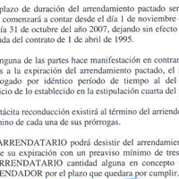 Clausula de contrato de alquiler de oficina, ¿Cómo se interpreta?