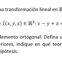 Transformación Lineal, Ejercicio de Álgebra.