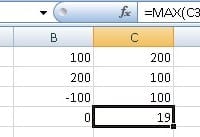 SI resultado negativo o 0 poner 0, si resultado positivo poner resultado de resta de celdas