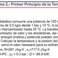 Problema primer principio termodinámica