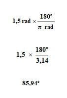 Tengo una duda de convierte a grados sexagesimales 1.5 radianes y 6.2832 radianes