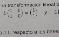 Tranformacion lineal de M2x2 a r2