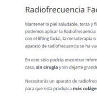 Todo Radiofrecuencia Facial